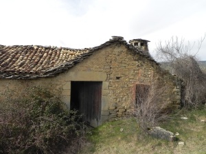 Una de las casas de la antigua aldea